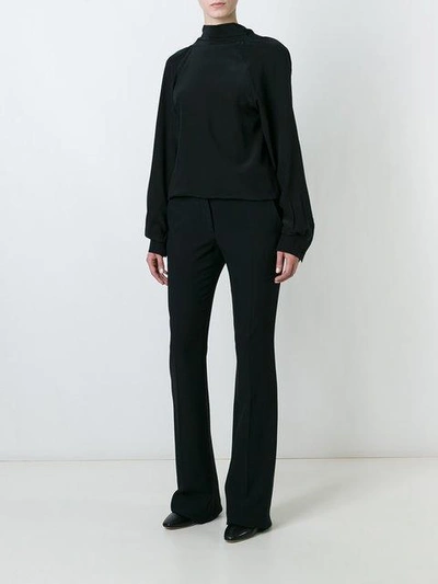 Shop Maison Margiela Draped Back Blouse - Black