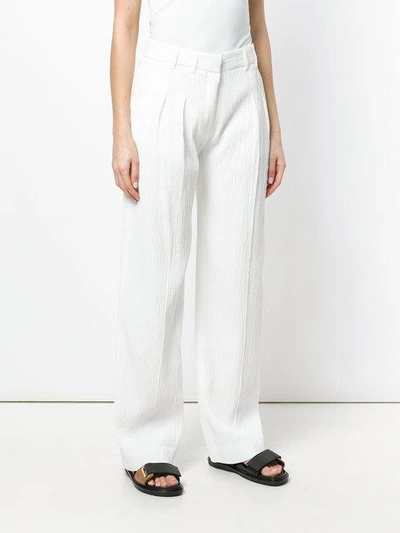 Shop Victoria Beckham Wide Leg Trousers In White