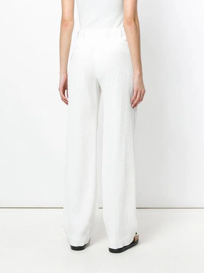 Shop Victoria Beckham Wide Leg Trousers In White