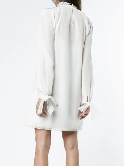 Shop Prada Silk Gethard Dress - White