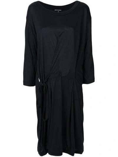 Shop Ann Demeulemeester Tie Waist Dress - Black