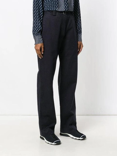 Shop Margaret Howell Belted Trousers In Blue