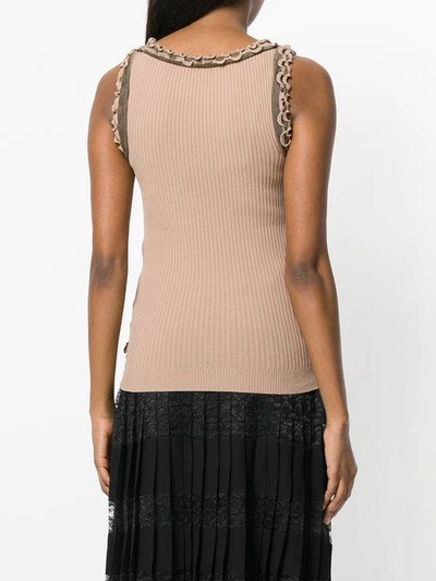 Shop Antonio Marras Ruffle Detail Tank Top - Neutrals