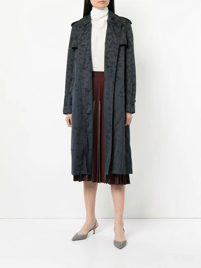 Shop Bottega Veneta Butterfly Trench Coat In Grey