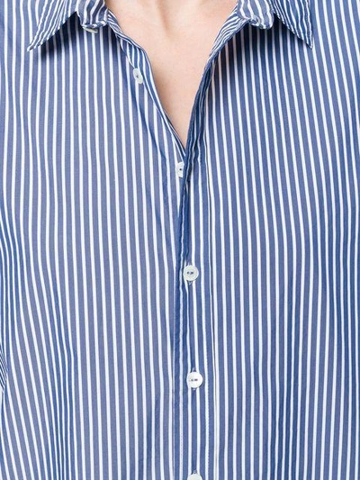 Shop Woolrich Loose Striped Shirt - Blue