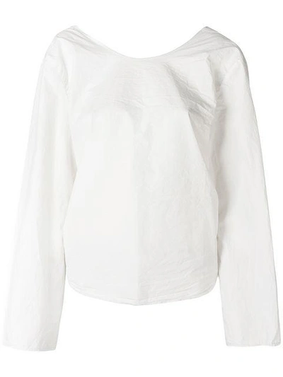 Shop Haikure Tied Back Blouse In White