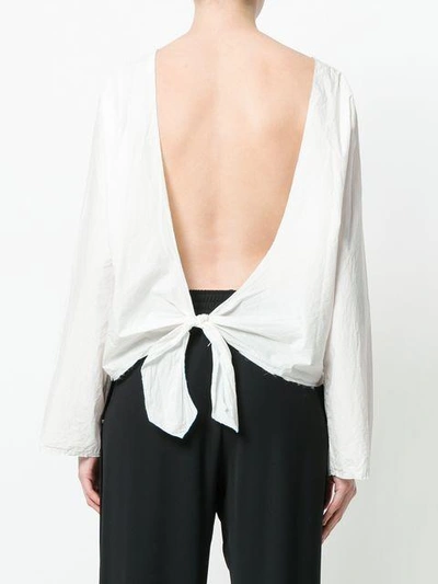 Shop Haikure Tied Back Blouse In White