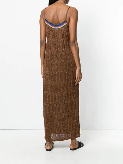 Shop Roberto Collina Knitted Maxi Dress - Brown