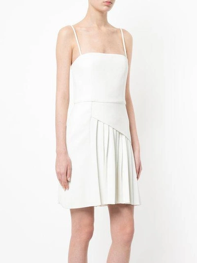 Shop Dion Lee Coil Pleat Mini Dress - White