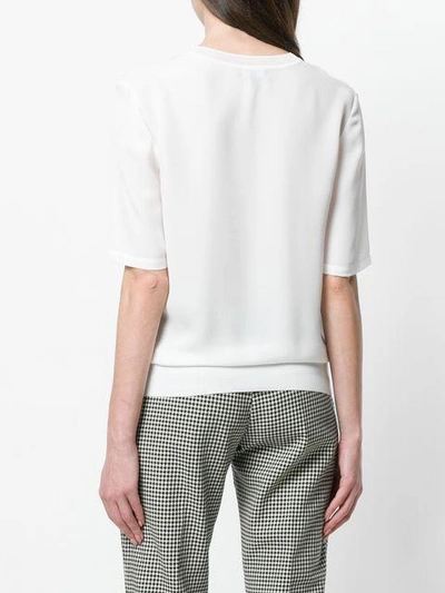 Shop Theory Short Sleeve Blouse - White