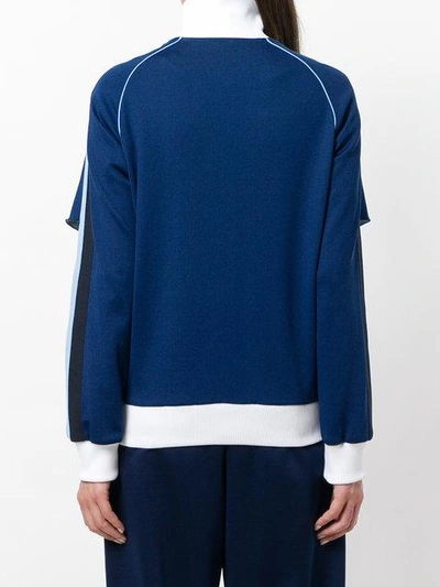 Shop Golden Goose Deluxe Brand Zipped Ruffled Tracksuit Jacket - Blue