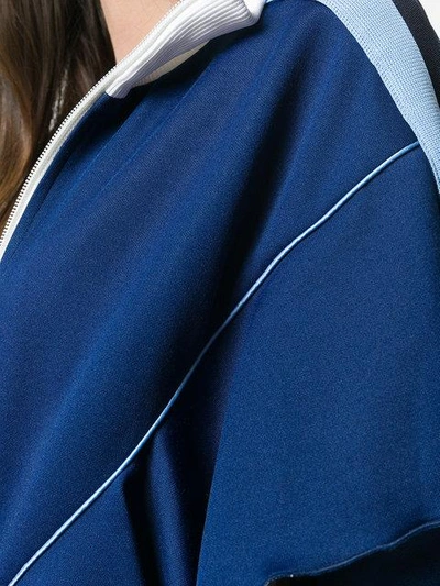 Shop Golden Goose Deluxe Brand Zipped Ruffled Tracksuit Jacket - Blue