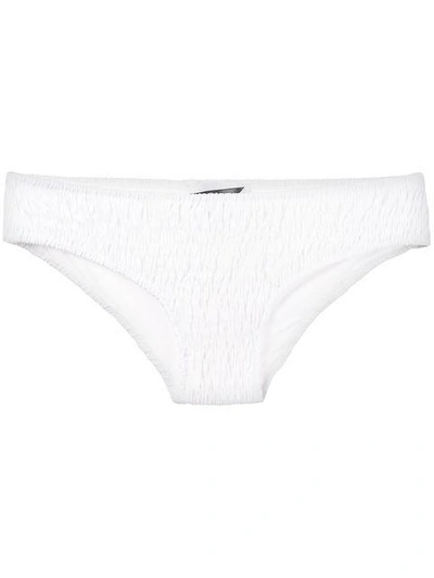Shop Prism Patnem Shirred Bikini Bottoms In White