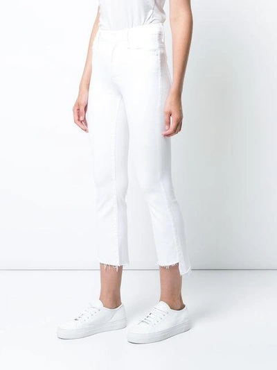 Shop Mother Inside Mid-rise Slim Jeans In White
