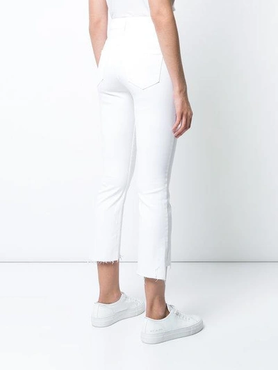 Shop Mother Inside Mid-rise Slim Jeans In White