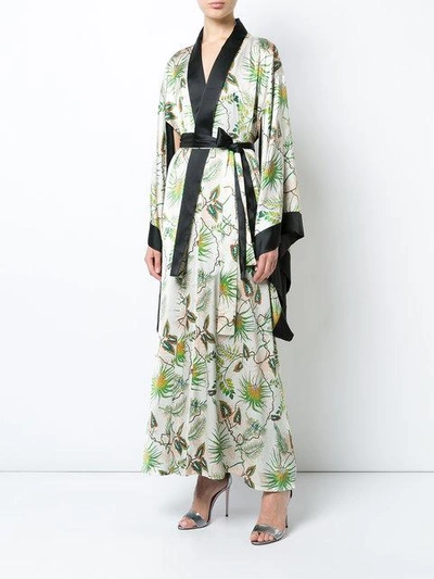 Shop Adriana Iglesias Anna Kimono Dress - Green