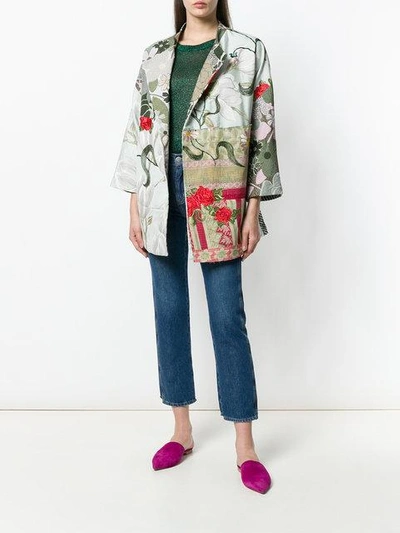 Shop Ermanno Gallamini Patchwork Jacket In Multicolour