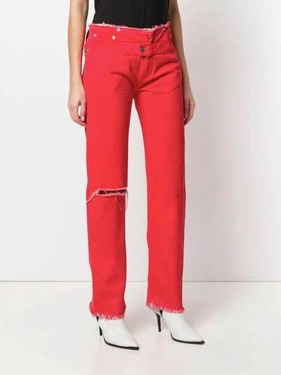 Shop Alyx 1017  9sm Wide Leg Trousers - Red