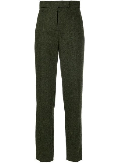 Shop Holland & Holland Tapered Trousers - Green
