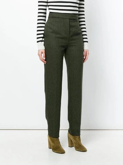 Shop Holland & Holland Tapered Trousers - Green