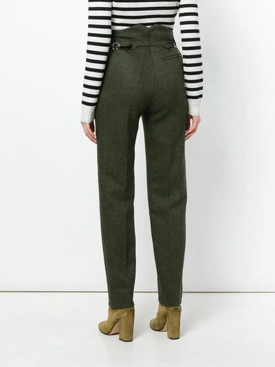 Shop Holland & Holland Tapered Trousers - Green