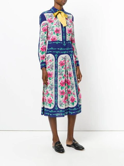 Shop Gucci Rose Print Dress