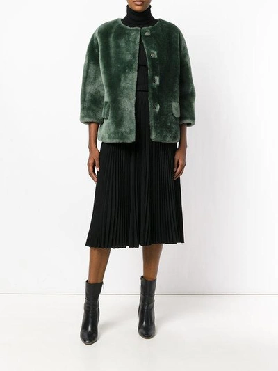 Shop Desa 1972 Merinillo Fur Jacket - Green