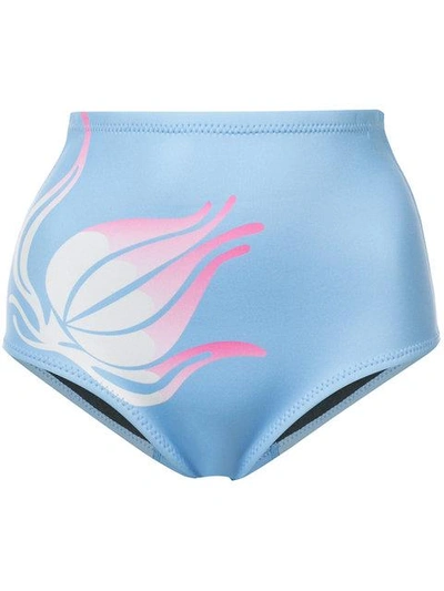 Shop Cynthia Rowley Fiji Printed Floral Bikini Bottom - Blue