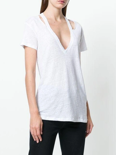 Shop Iro Cold Shoulder T-shirt - White