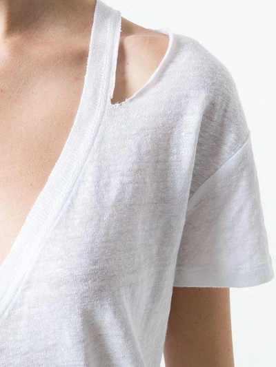 Shop Iro Cold Shoulder T-shirt - White