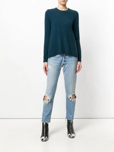 Shop Cashmere In Love Pearl Jumper In Green