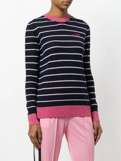 Shop Etre Cecile Striped Sweater In Blue