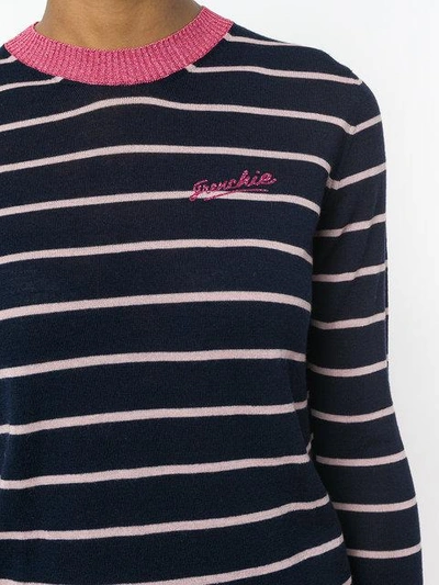 Shop Etre Cecile Striped Sweater In Blue