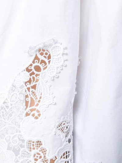 Shop P.a.r.o.s.h . Lace Hem Blouse - White