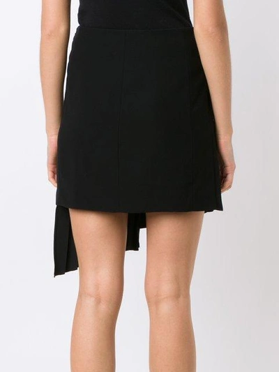 Shop Mugler Asymmetric Skirt In Black