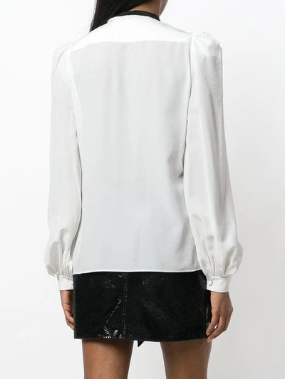 Shop Givenchy Lavalliere Collar Blouse In White