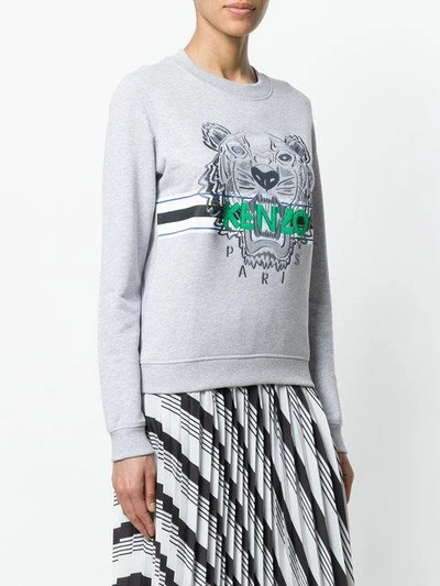 Shop Kenzo Tiger Sweatshirt In Grey