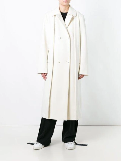 Shop Ports 1961 Double Breasted Coat - White