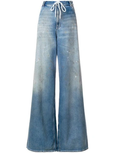 Shop Mm6 Maison Margiela Jeans Mit Weitem Bein - Blau In Blue