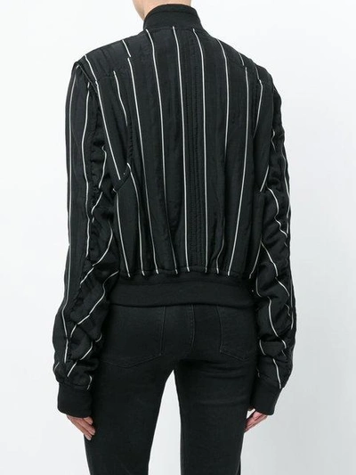 Shop Haider Ackermann Striped Bomber Jacket - Black