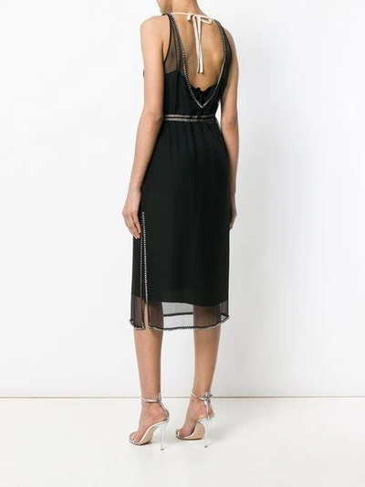 Shop N°21 Embellished Sheer Overlay Dress In Black