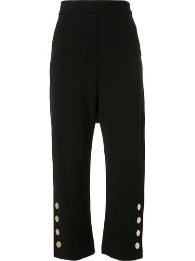 Shop Ellery Cropped Trousers In Black