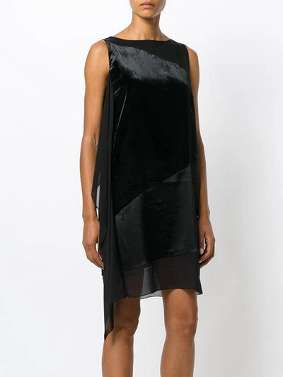 Shop Lanvin Panelled Shift Dress - Black