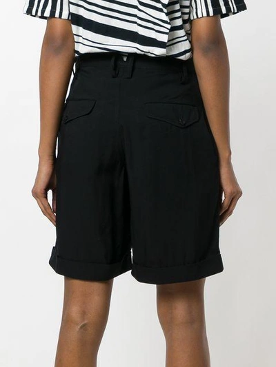 Shop Yohji Yamamoto Tailored Shorts In Black