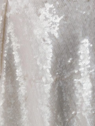 Shop Alberta Ferretti Asymmetric Draped Sequin Skirt