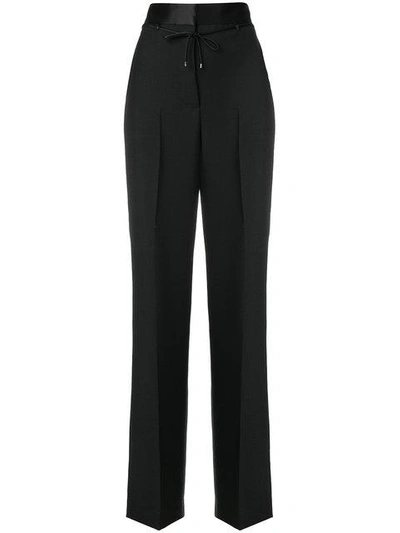 Shop Bottega Veneta High Wasited Suit Trousers In Black