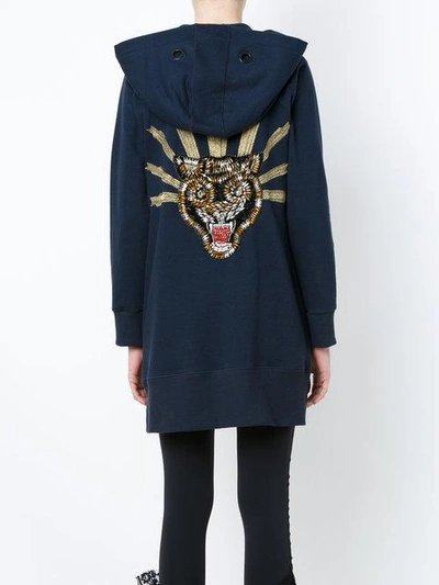 Shop Andrea Bogosian Embroidered Hoodie - Blue