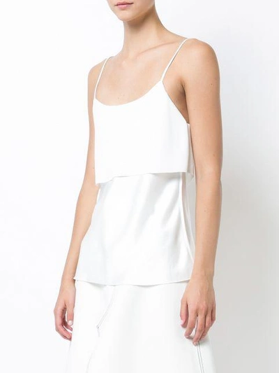 Shop Dion Lee Layered Slip Top - White