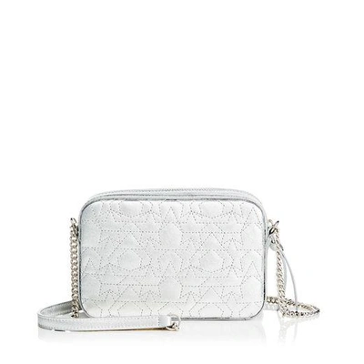 Shop Jimmy Choo Quinn Silver Graphic Star Quilted Metallic Nappa Leather Mini Bag