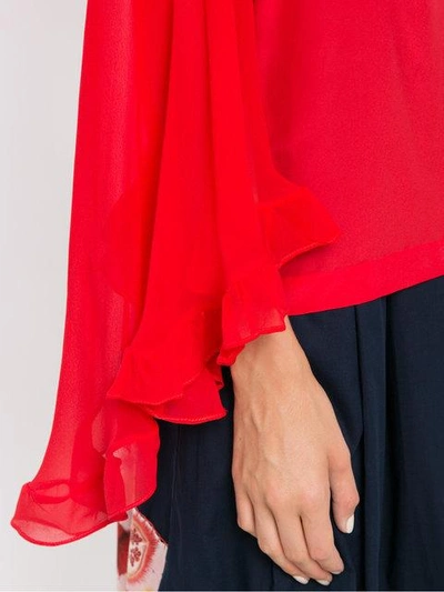 Shop Isolda Lily Silk Blouse - Red